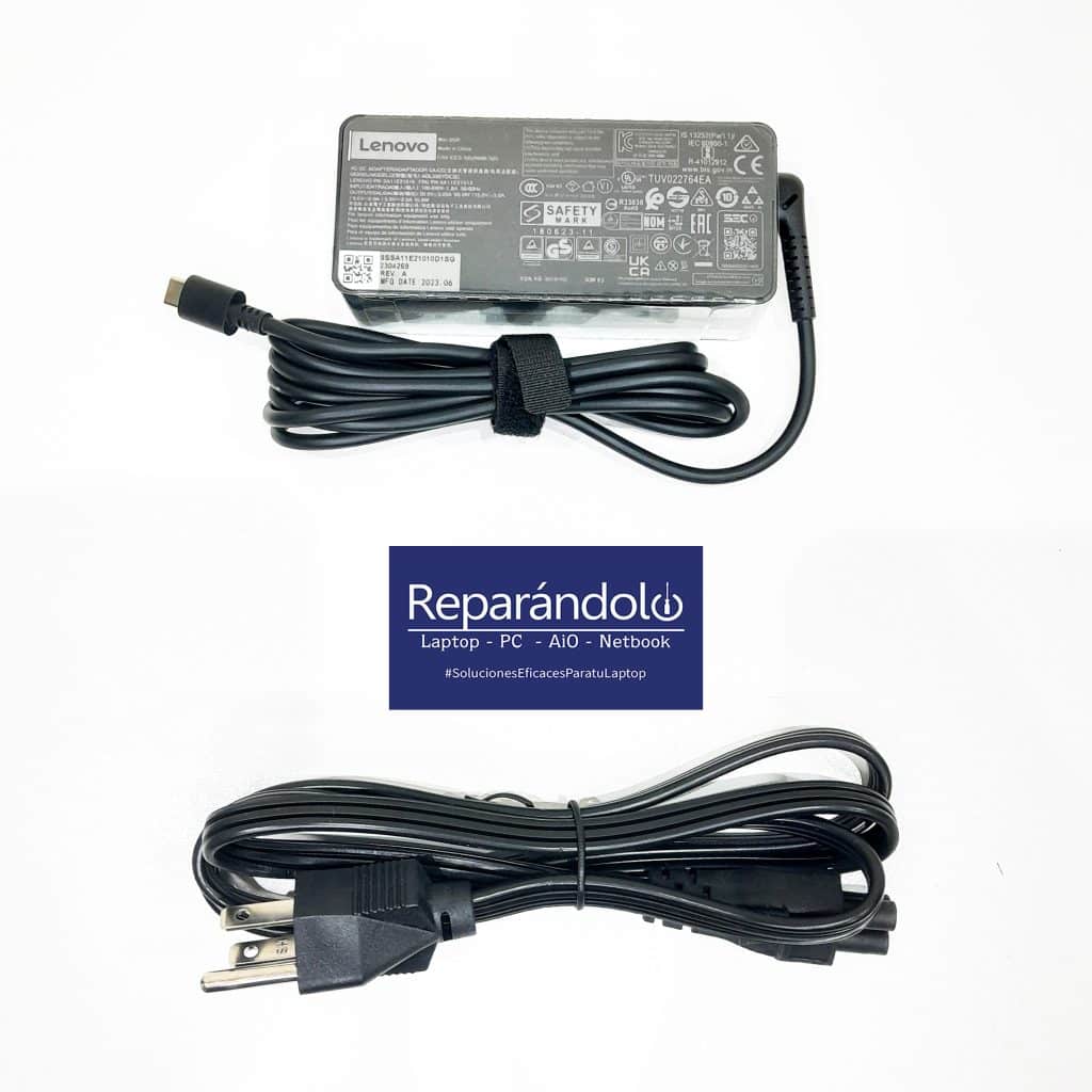 CARGADOR DE LAPTOP LENOVO TYPE C 20V 2 25A 45W ORIGINAL