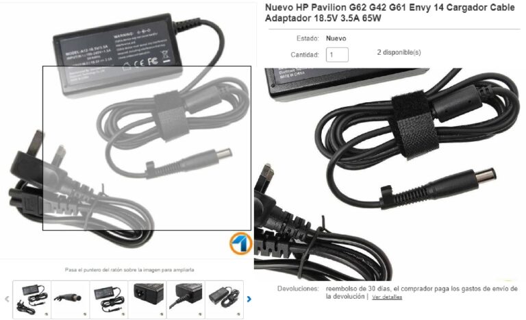 Como saber que cargador necesita mi laptop