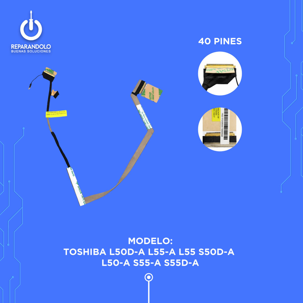 FLEX DE VIDEO DE LAPTOP TOSHIBA L50D-A L55-A L55 S50D-A L50-A S55-A S55D-A