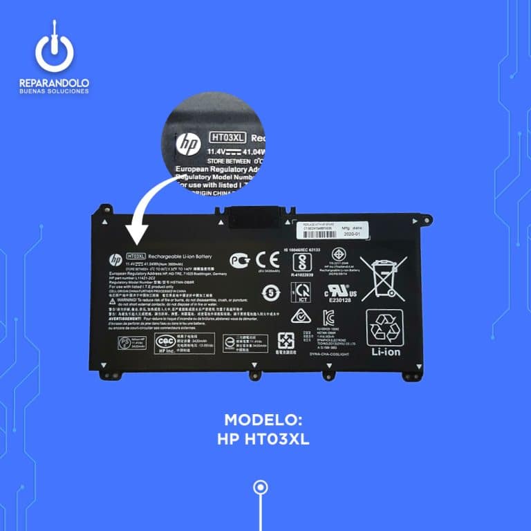 Batería HP HT03XL compatible con laptops HP Pavilion
