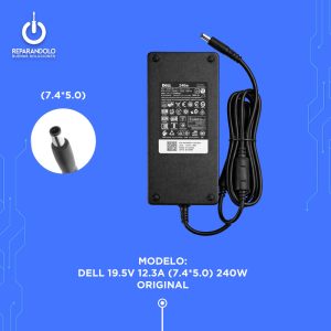 Cargador Dell 19.5V 12.3A 240W original punta gruesa